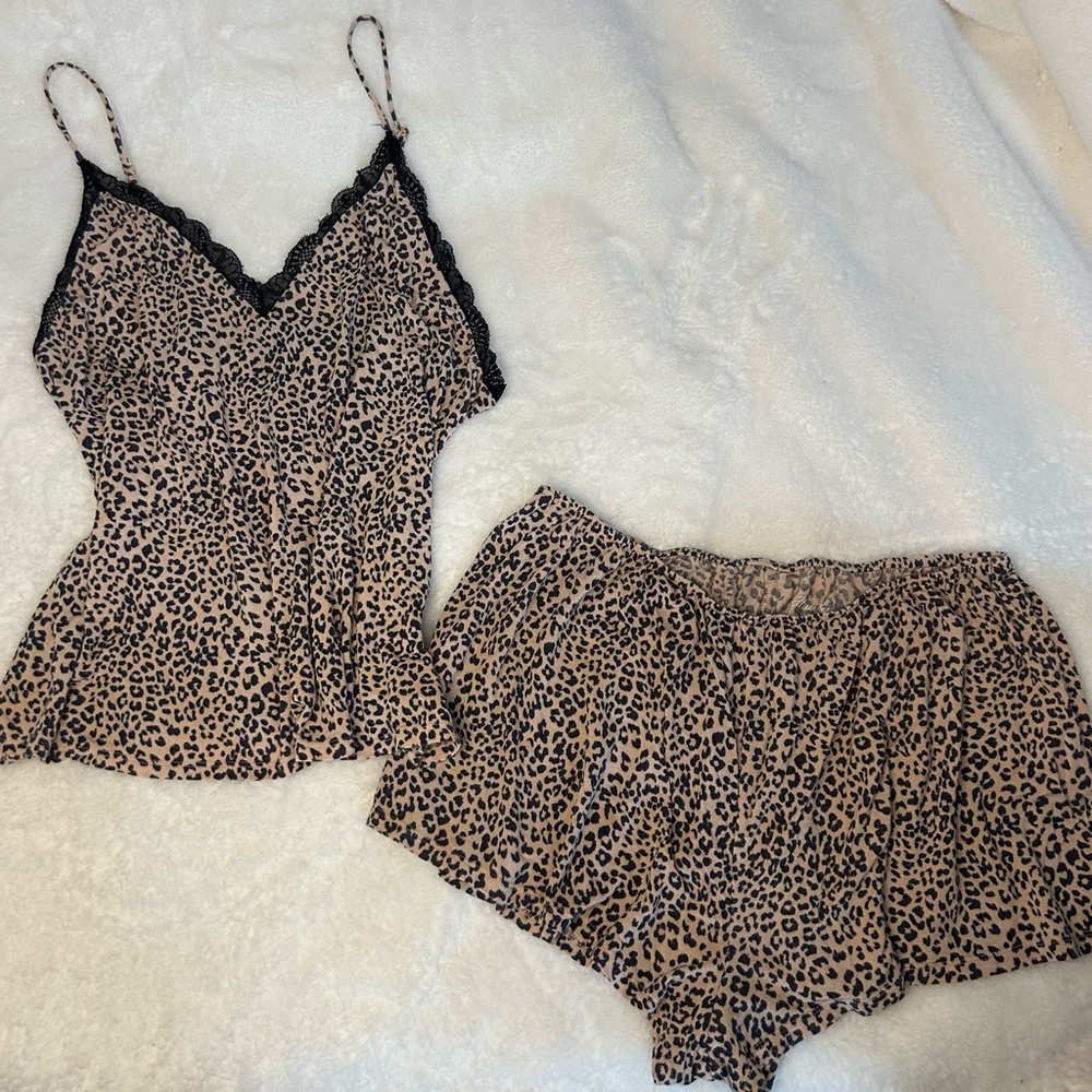 Victoria Secret Cheetah Print Women's Pajama Set